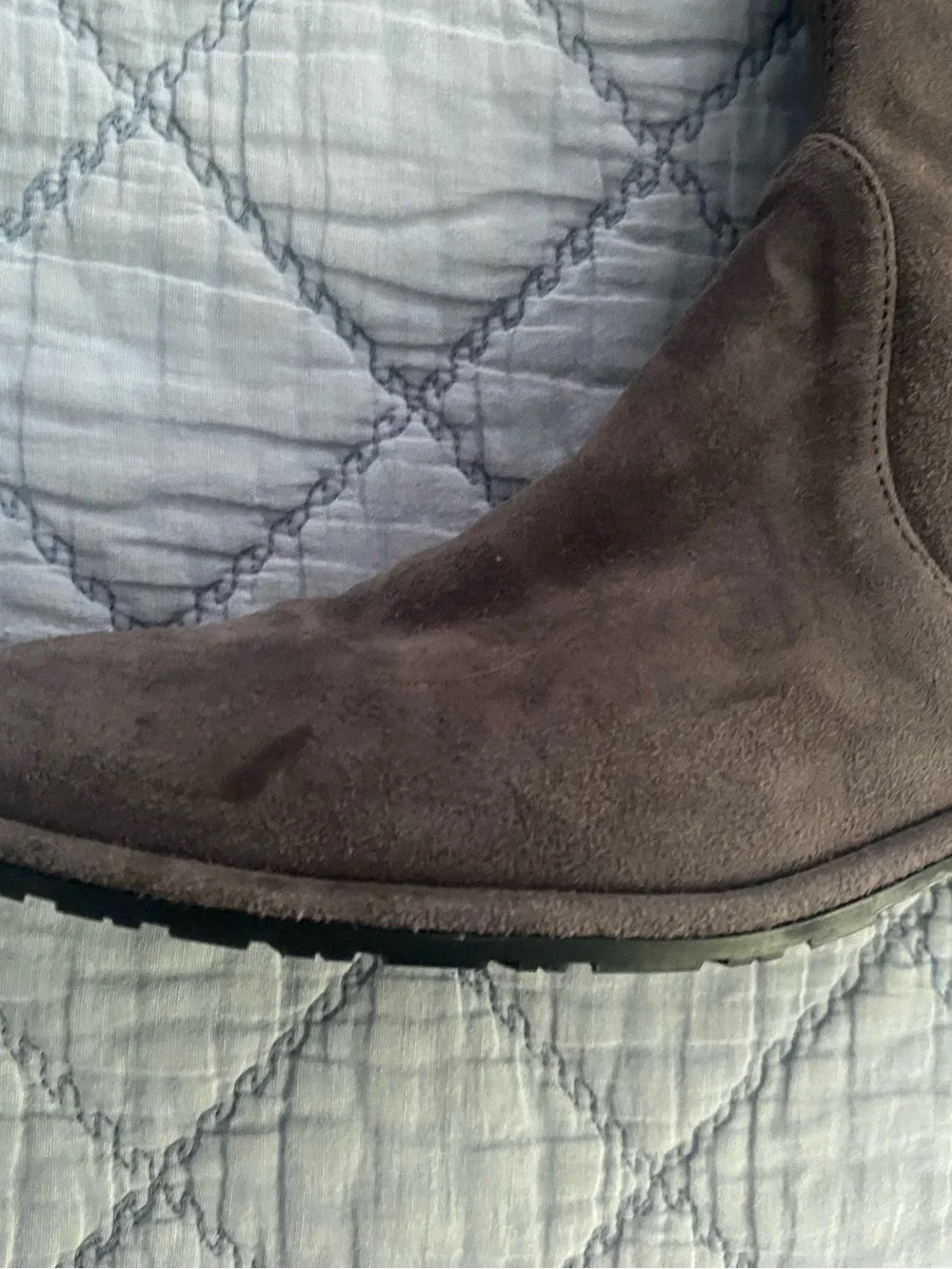 Stuart Weitzman Lowland Over-the-Knee Boots Grey Suede Size 6.5